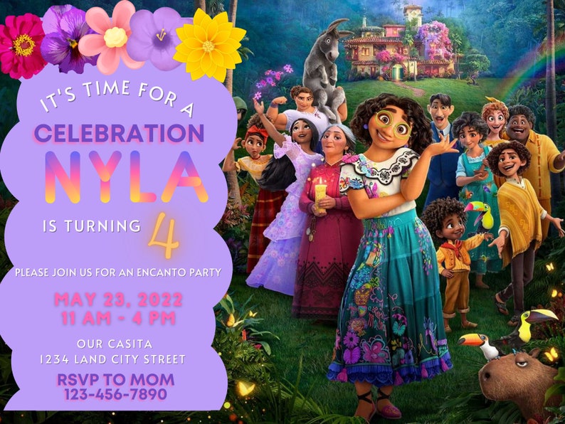 ENCANTO Birthday Invitation / Encanto Editable Invitation / Etsy