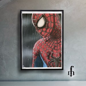Spiderman drawing prints