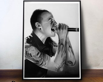 Chester Bennington drawing prints (Linkin Park)
