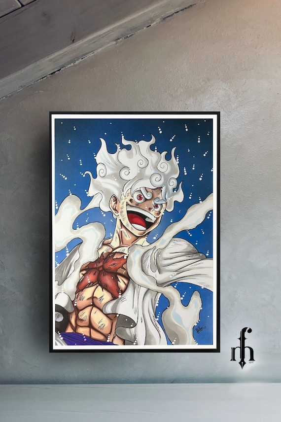 Luffy Gear 5 Anime One Piece Art Poster