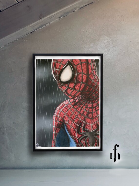 スパイダーマンの絵の版画 - Etsy 日本