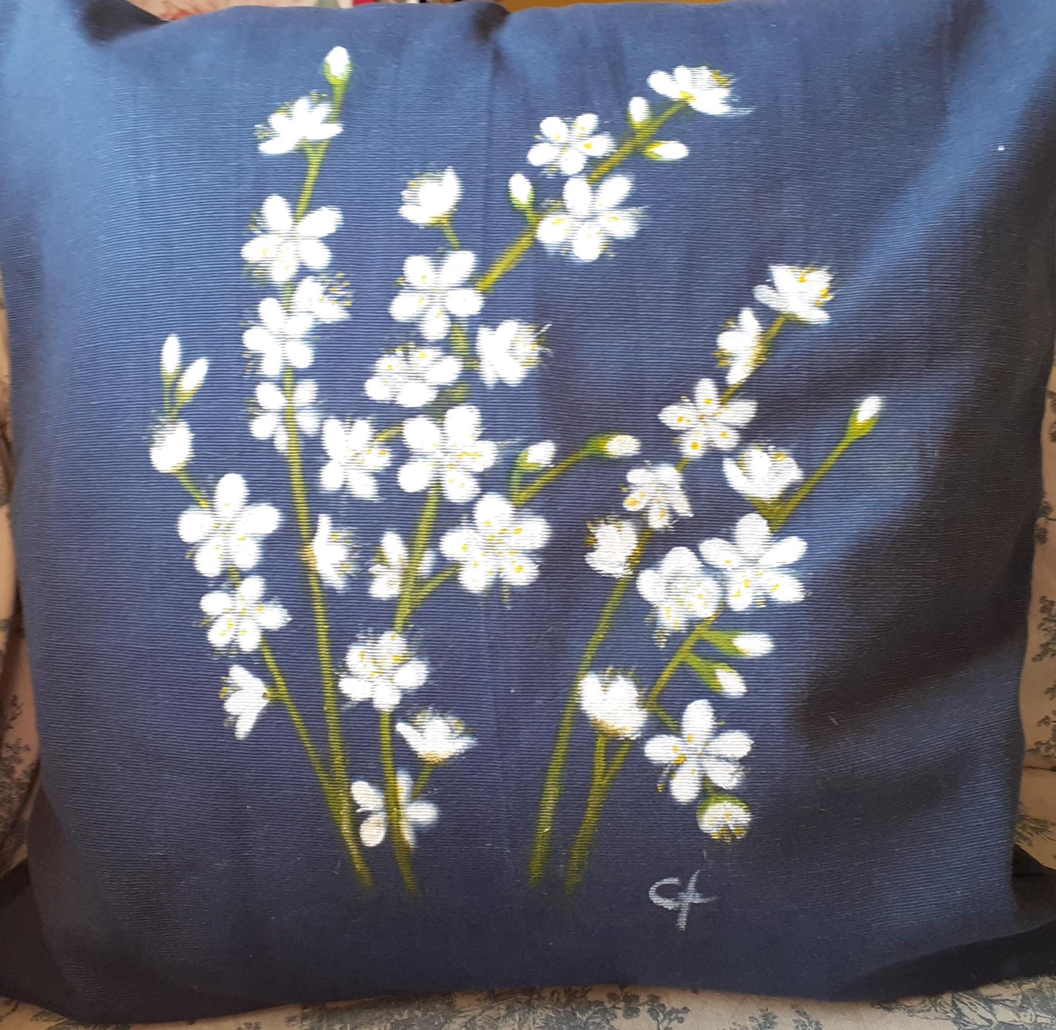 Stampa artistica da parete su tela con foglie blu, nero, bianco, natura, decorazione per la casa, 76 x 51 cm
