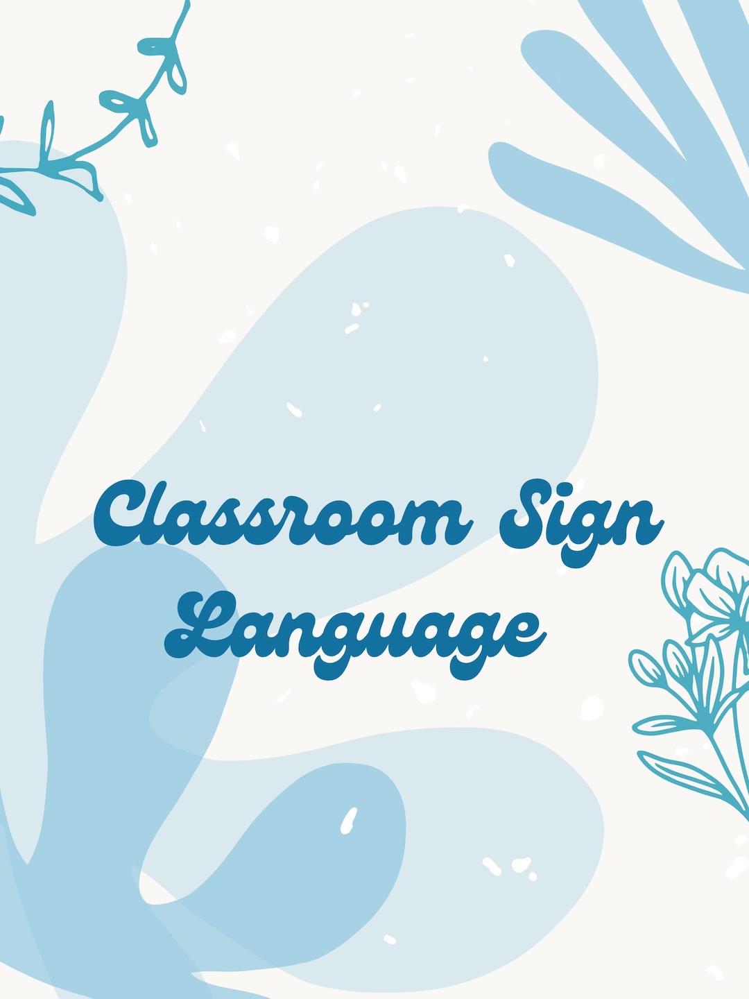 Classroom Sign Language Posters Etsy