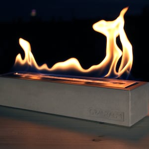 Tischkamin: Indoor & Outdoor Kaminfeuer 30cmx8cmx6cm Beton Tischfeuer für Wohnzimmertisch und Garten image 2