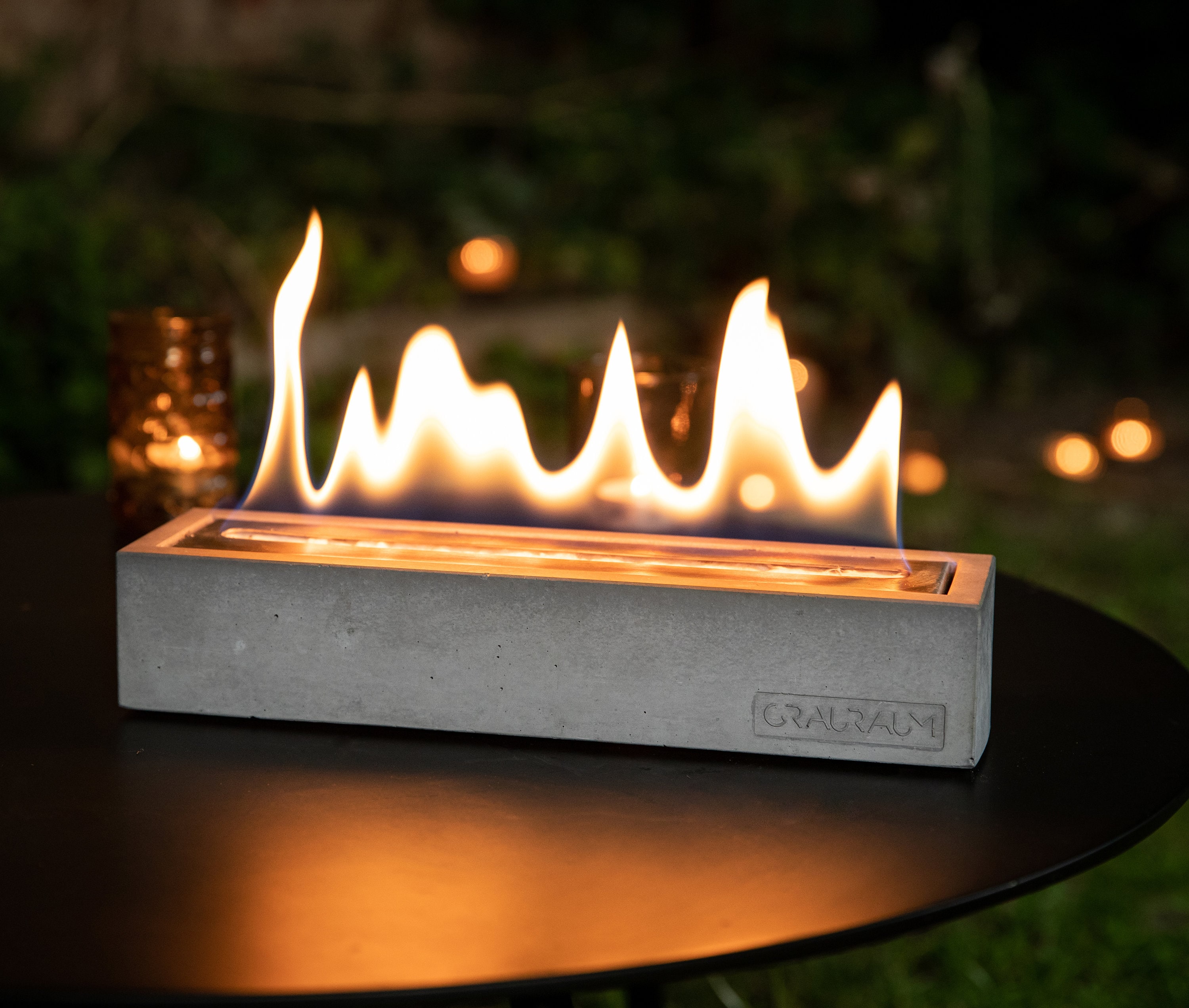 MAYTIIMO Tischkamin Bioethanol - Dekoratives Tischfeuer Für Indoor & Outdoor | Edelstahl & Glas