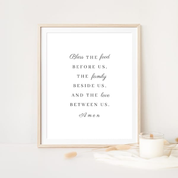 Bless the Food Before Us Printable - Etsy