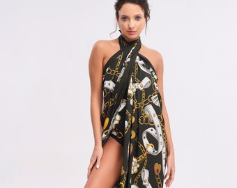 Pareo Sarong Beach Cover-Up "Chained Love"