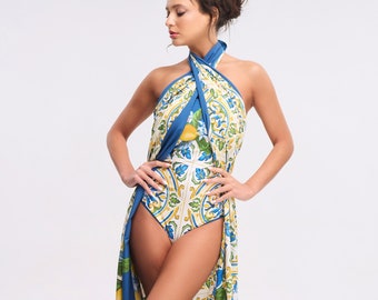 Pareo Sarong Beach Cover-Up "Capri Charm"