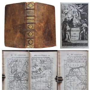 1686 Historia de la monarquía francesa Historia medieval Reyes Monarcas Edad Media Francia Ilustrada con mapas y cuadros cronológicos 1600