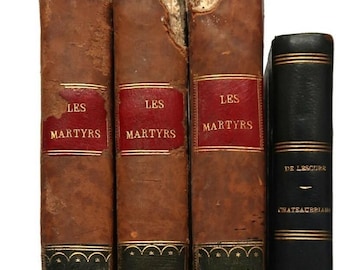 1810 Chateaubriand 'The Martyrs', set van 3 delen: vroege editie leren bindingen