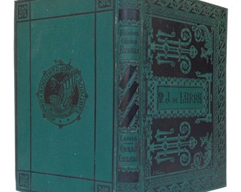 1885 Mariano José de Larra Colección de Artículos Escogidos Spanish Literature Barcelona Biblioteca Clásica Española Art Nouveau Binding