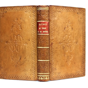 1752 Le Satire di Giovenale e Persio in latino e francese Poesia Romana Letteratura Roma Stoicismo Raro Libro Antiquario 1700