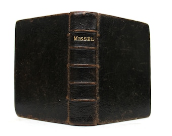 1898 Roman Missal: Illustrated Prayers, Hymns in Latin & French