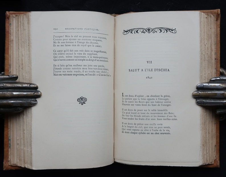 1900 Poetical Works of Alphonse de Lamartine French Poetry Romanticism Leather Binding Bibliophilia Paris Alphonse Lemerre image 9