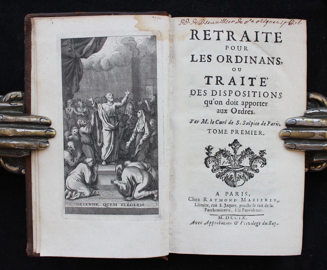 1709 Catholic Holy Orders – Ordination Retreat – Rare French Seminary ...
