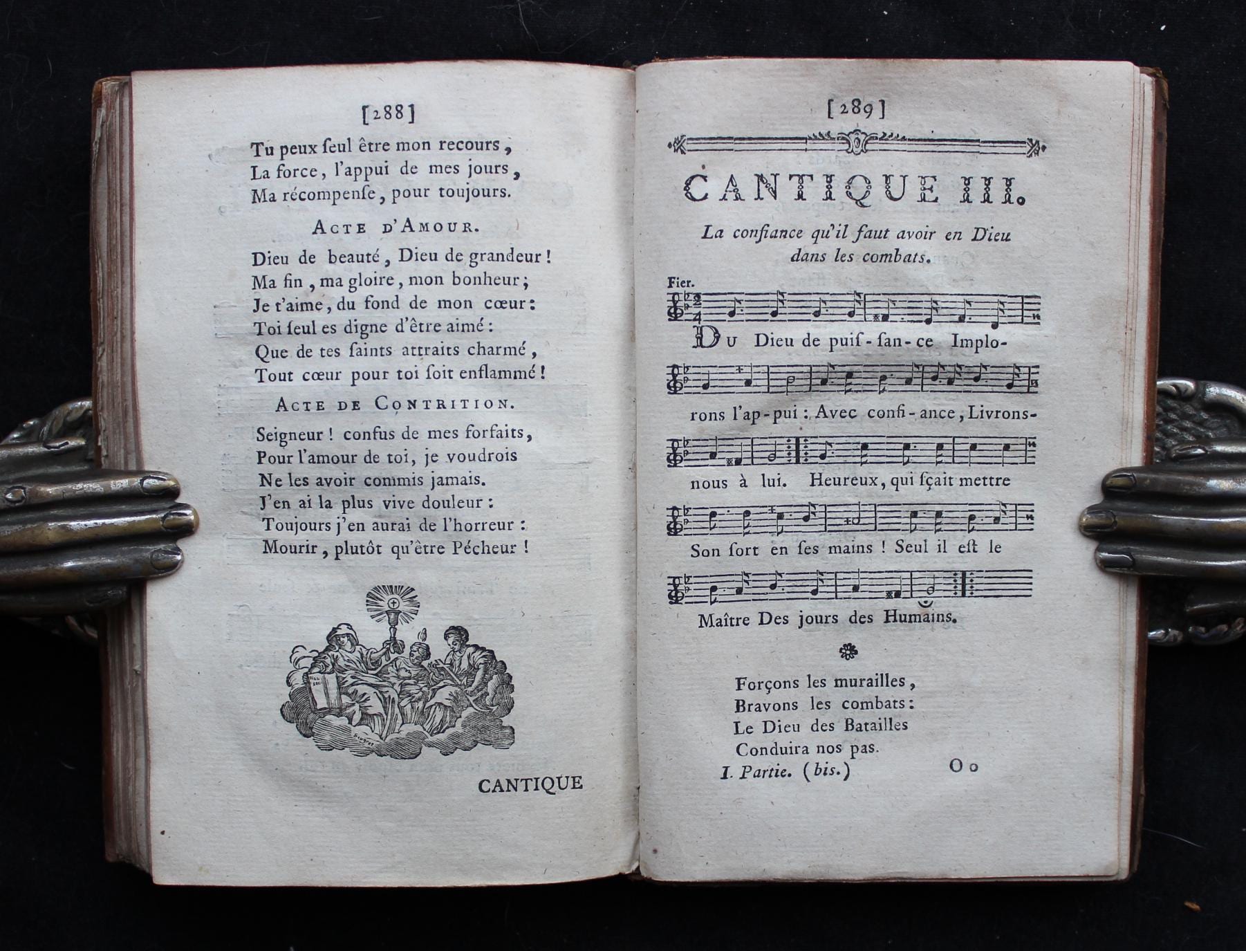 アンティーク 1772年製 フランス製 カトリック 賛美歌集 – 聖歌、サン