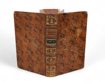 1763 French Leather Bound Book, Christian Meditations