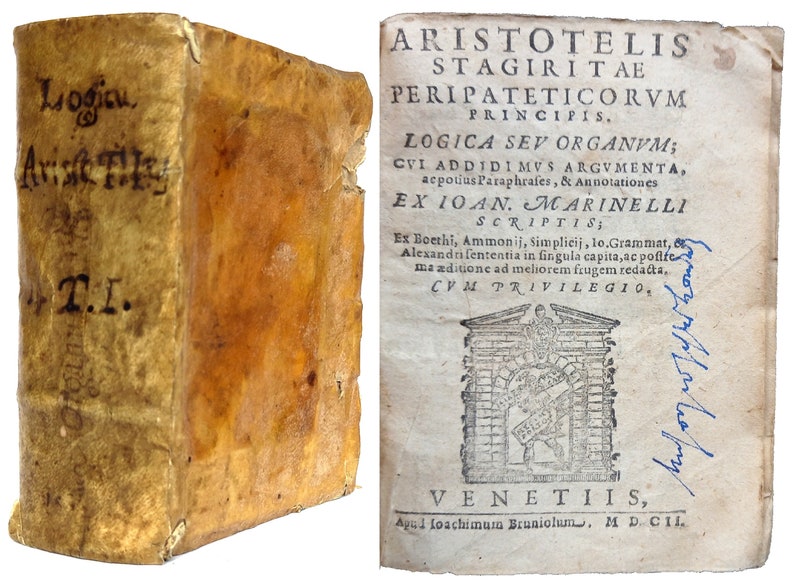 1602 Aristotle Organon Logical Treatises Logic Greek Etsy