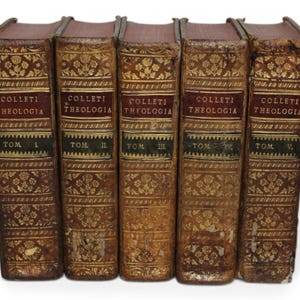 1757 Katholische Theologie Antik Büchlein – Institutes Theolicae Petrus Collet – Moral- und Sakramentaltheologie