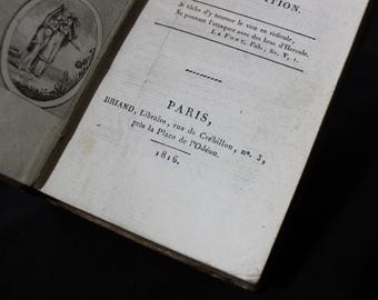 19世紀フランスのアンティーク本 | 装飾的な革装丁 | 金箔張りの