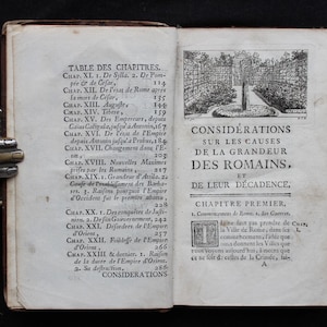 1750 Montesquieu: Riflessioni sulle cause della grandezza e del declino dei Romani - Storia romana, Roma antica, Illuminismo francese