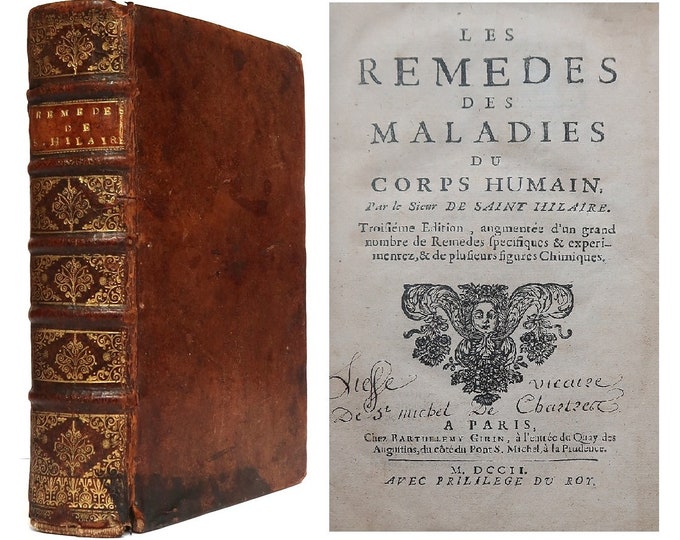 1702 Rare Medicine Book Anatomy Diseases & Deformities of the Human