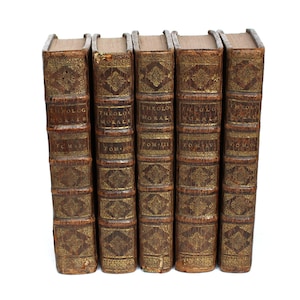 1682 Moral Theology or Resolution of Cases of Conscience, According to Holy Scripture, Canons, and the Holy Fathers Bible 5 Volume Set