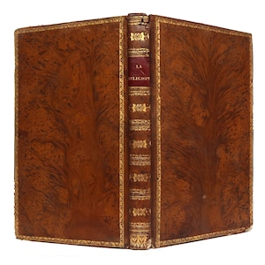 1836 Wiersz o religii autorstwa Louisa Racine'a Francuski poeta epoki oświecenia Literatura francuska Antyczna książka Oprawa skórzana 1800