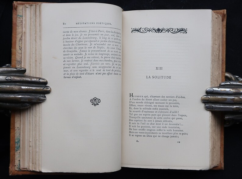 1900 Poetical Works of Alphonse de Lamartine French Poetry Romanticism Leather Binding Bibliophilia Paris Alphonse Lemerre zdjęcie 7