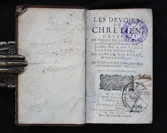 1694 Antique Catholic Catechism – Claude Joly, Theology Book