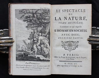 1755 Die Menschheit & das Göttliche offenbarte Religionen Heidentum Islam Christentum Aufklärung Theologie Französisch Antik Buch