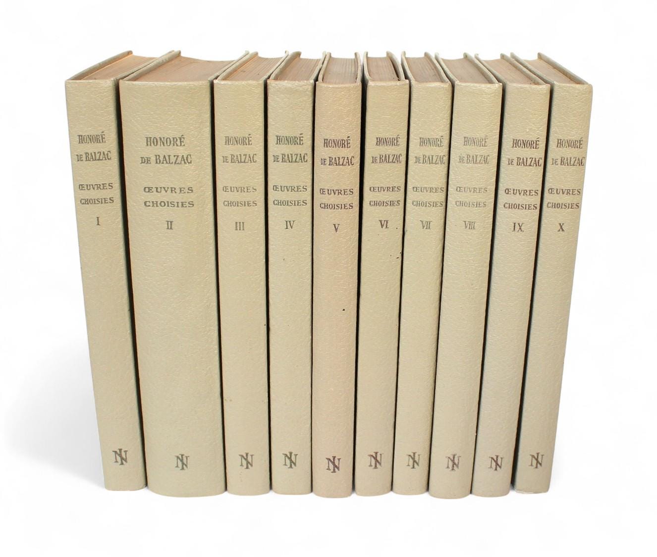 1950 Honoré De Balzac Selected Works – 10 Volume Illustrated