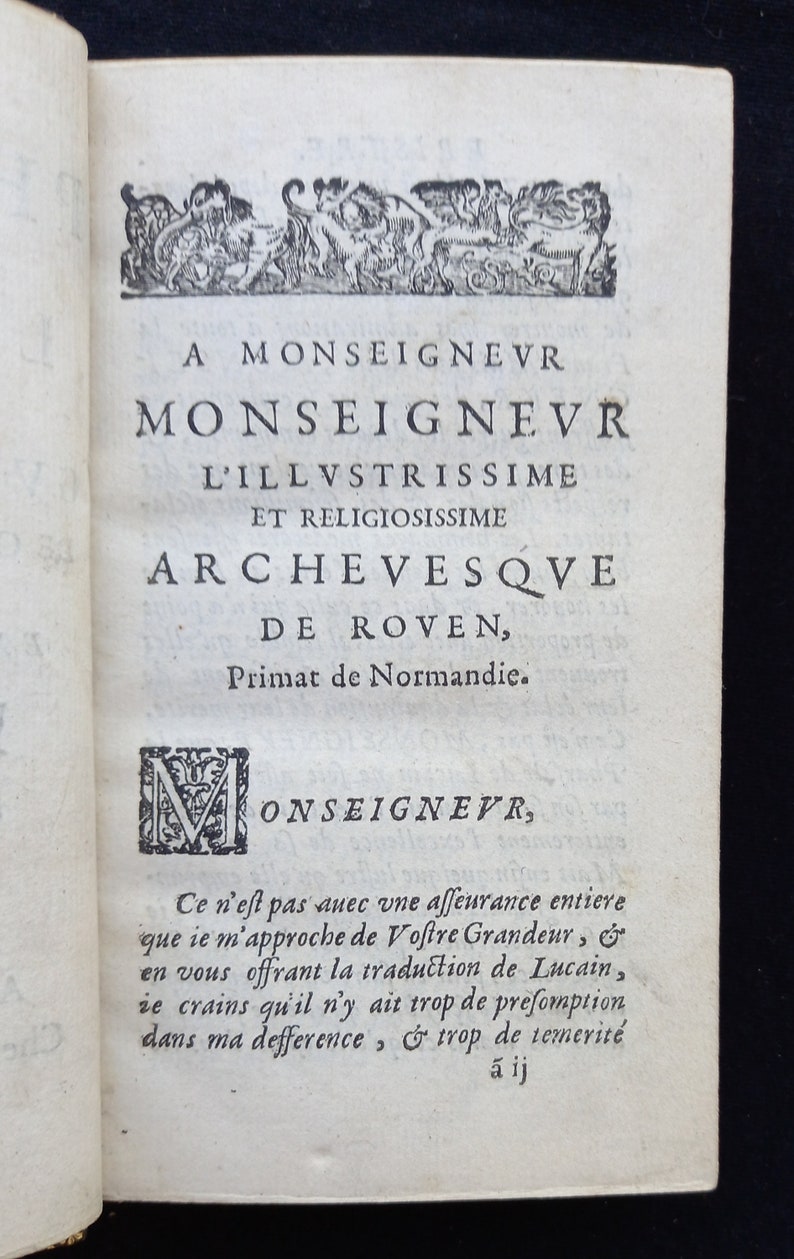 1662 Pharsalia Lucan Civil War Rome Julius Caesar Pompey Deluxe Binding