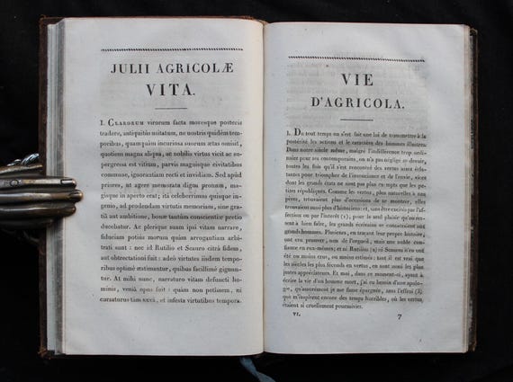 Tacitus 洋書 3冊セット 1818 Tacitus Works – 6-volume Set, Latin & French, Leather Bound