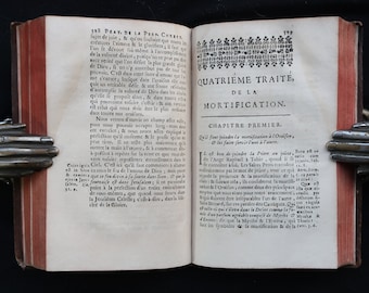 1747 Rodriguez: Practice of Christian Perfection, French Antique Book