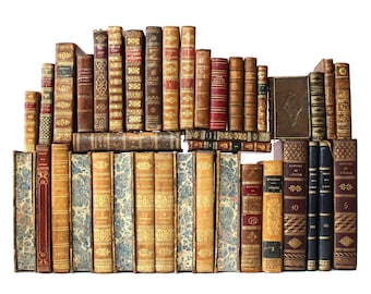 アンティークフランスの書籍 | 19世紀の革装丁、金箔張りの背表紙