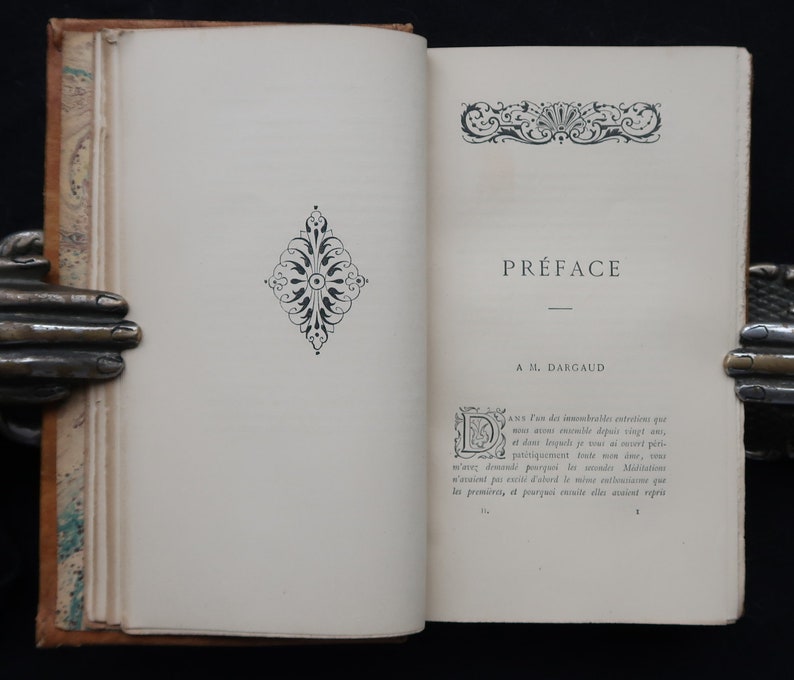 1900 Poetical Works of Alphonse de Lamartine French Poetry Romanticism Leather Binding Bibliophilia Paris Alphonse Lemerre zdjęcie 6