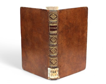 1701 Libro de Esdras-Nehemías – Biblia antigua en latín/francés