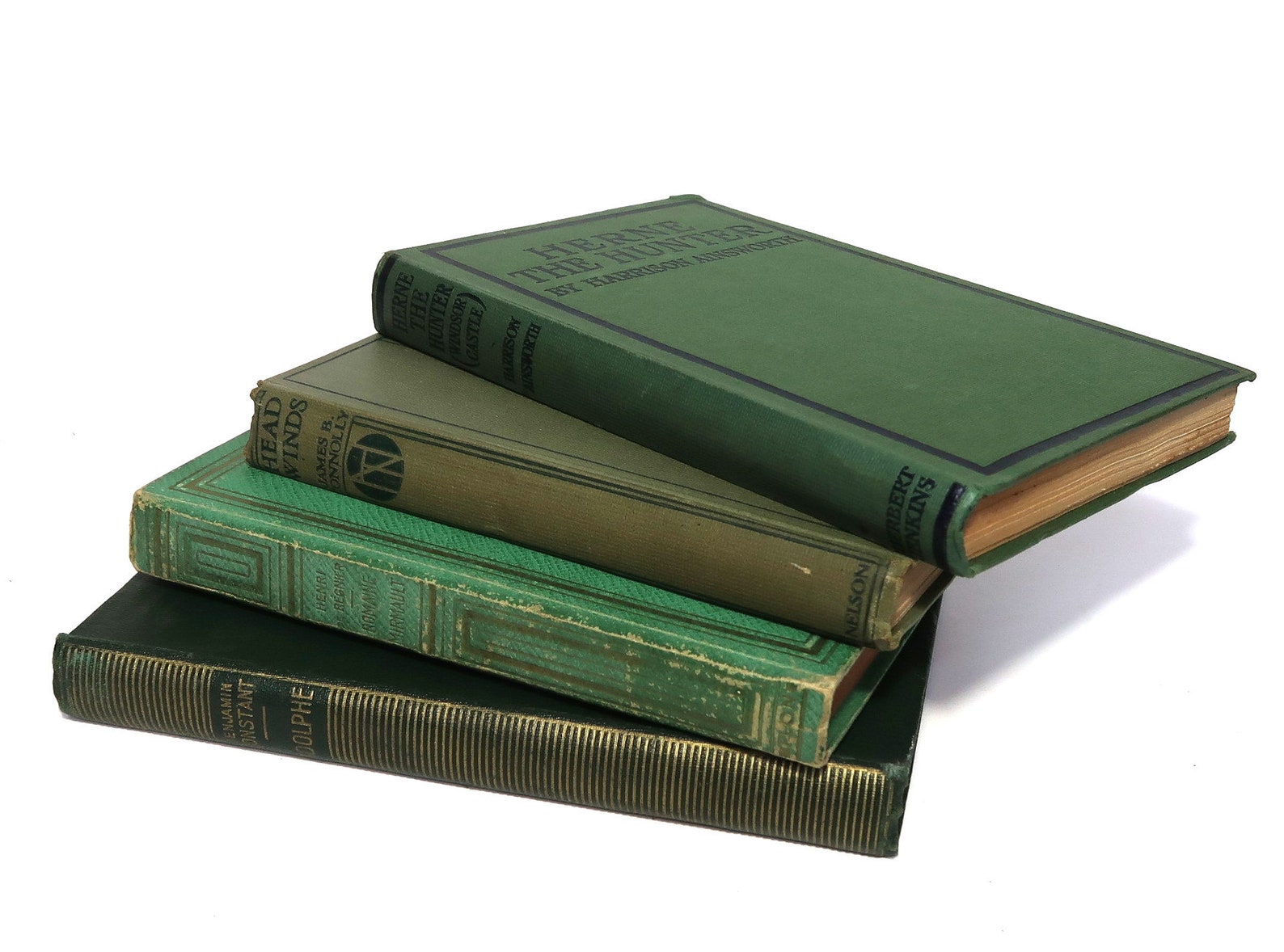 1900s Bundle of 4 Vintage Books Shelf Decor Decorative Set Cloth ...