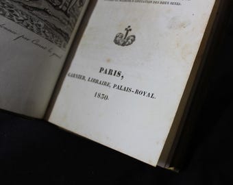 Antique 19th Century French Book | Decorative Leather