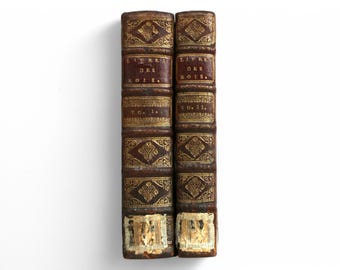 1701 Books of Kings – Antique Holy Bible, Latin & French, 2-Volume Set