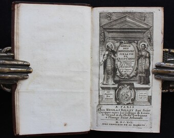 1685 Meditations on Christ's Life – Rare French Catholic Devotional Book