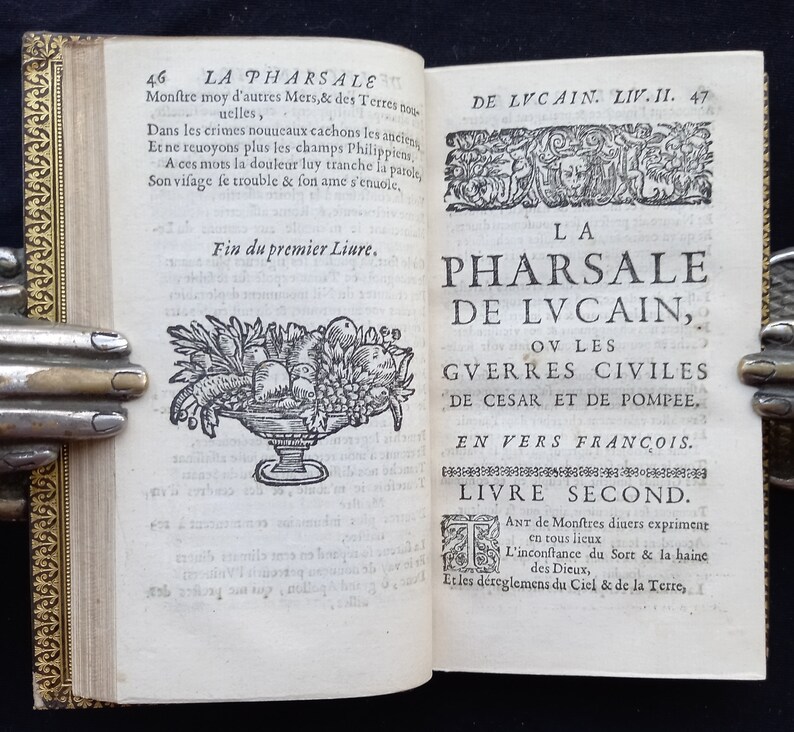 1662 Pharsalia Lucan Civil War Rome Julius Caesar Pompey Deluxe Binding