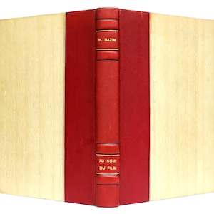 1960 Hervé Bazin Au Nom de Fils French Literature Red Leather Binding Vintage Book Paris Editions du Seuil