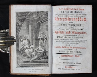 Antique 1803 German Catholic Book – R.P. Goffine, Leather Bound