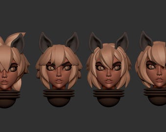 Space Nuns Anime Old Style Head Set (16u)