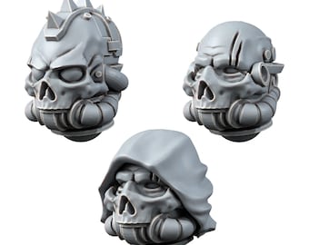 Conjunto de cabeças de capelão imperial (3 unidades)