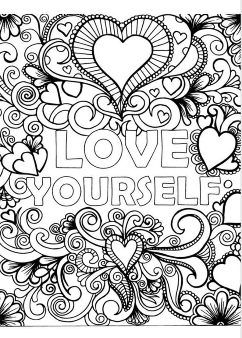 Inspirational Quotes Coloring Pages 50 Depression (Download Now) Etsy