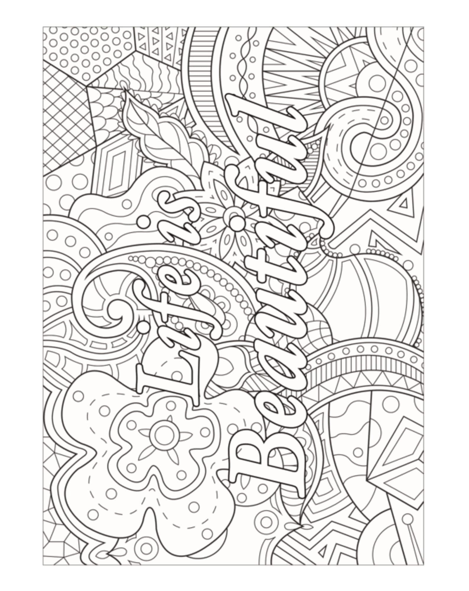 Inspirational Quotes Coloring Pages 40 Depression Anxiety - Etsy