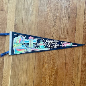 Vintage Felt Pennant Canadian National Exhibition Toronto | Vintage Felt Souvenir Pennant